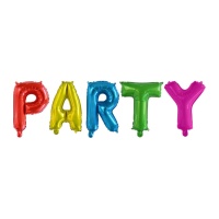 Letras de balão Party multicolor 41 cm