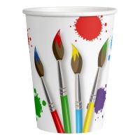 Copos de pintura coloridos 250 ml - 8 unidades