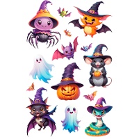 Adesivos divertidos de Halloween