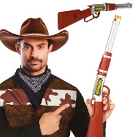 Rifle de caubói prateado de 60 cm