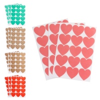 Autocolantes lisos em forma de coração 3 cm - 3 folhas