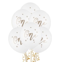 Balões de Látex 30cm para o Primeiro Aniversário - PartyDeco - 50 peças