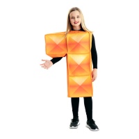 Fato de Tetris laranja para crianças
