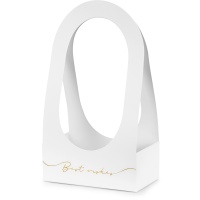 Cesta para flores de papel Best Wishes de 38,5 cm