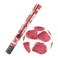 Canhão de confettis de pétalas vermelhas 50 cm