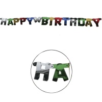 Grinalda multicolorida Happy Birthday - 1,5 m