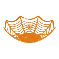 Taça de teia de aranha cor de laranja de 28 cm