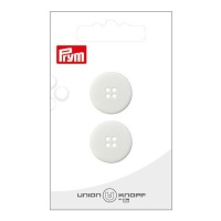 Botões brancos com 4 ilhós de 2 cm - Prym - 2 unidades