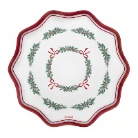 Bandeja de 33 cm de visco com laço vermelho - 2 unidades