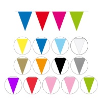 Bandeirolas de triângulos sortidos de 3 m