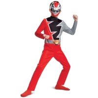 Fato de Power Ranger Dino Fury Vermelho
