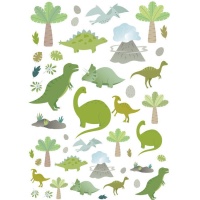 Adesivos de dinossauros - 1 folha