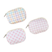 Carteira ovalada em cores pastel de 11 x 8,5 cm - 1 unidade