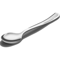 Colheres de plástico prateadas 10 cm - 24 unid.