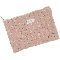 Necessaire de Flores rosa de 27 x 19 cm