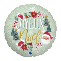 Balão de Natal redondo de 45 cm Joyeux Noel - Grabo