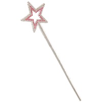 Varinha de prata estrela - 35 cm