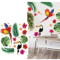 Autocolantes de parede para festas tropicais - 70 x 80 cm