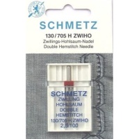 Agulha dupla para máquina de costura com orifícios nº 2,5-100 - Schmetz