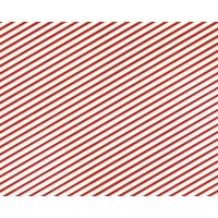 Papel de presentes com riscas vermelhas e douradas de 0,70 x 2 cm