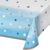 Toalha de mesa 1º Aniversário azul de 1,37 x 2,59 m