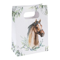 Sacos com imagem de cavalo e cavaleiro de 13 x 7 x 18 cm - 10 unidades