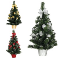 Árvore de Natal com neve e decorada de 60 cm
