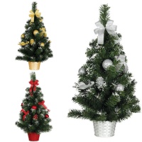 Árvore de Natal decorada e com neve 60 cm