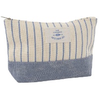 Saco de toilette às riscas com base 19 x 7 x 14 cm - 1 peça