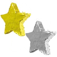 Piñata estrela metálica 3D de 45 cm