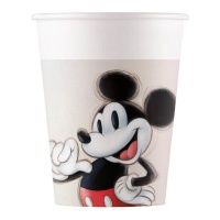 Copos de papel Mickey Vintage 200 ml - 8 unid.