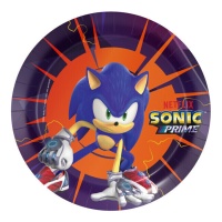 Pratos Sonic prime de 18 cm - 8 unidades