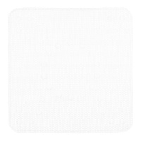 Tapete de duche antiderrapante de 53 x 52,5 cm em borracha branca
