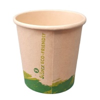 Copos de cartão natural biodegradável de 1 L - 5 unid.