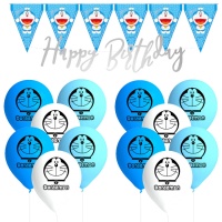 Pacote de decoração de festa Doraemon - 18 peças