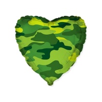 Balão Coração Militar 45 cm - Festa Conver