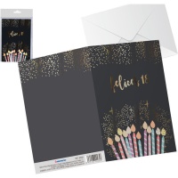 Cartão de aniversário Velas de feliz 18º aniversário