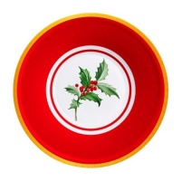 Taças de azevinho de Natal 350 ml - 6 unid.