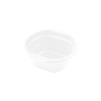 Saladeira redonda de plástico branco de 250 ml - 12 unid.