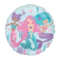 Balão Redondo das Sereias Marinhas 43 cm - Anagrama