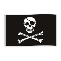 Bandeira de caveira de pirata 90 x 150 cm