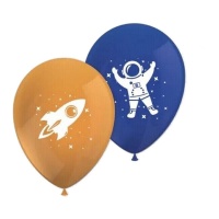 Balões de Látex Astronauta 28 cm - 8 unidades