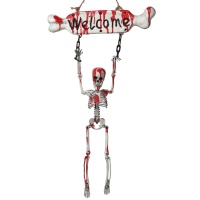 Pendente decorativo esqueleto Welcome 66 x 38 cm