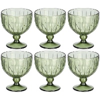 Taça para gelado 360 ml com riscas - 6 unidades