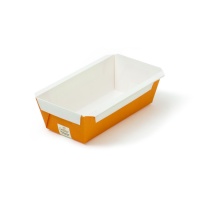 Formas de pão descartáveis laranja 15 x 6,5 x 5,3 cm - Decora - 5 unidades
