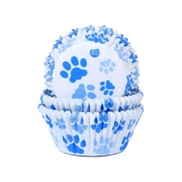 Cápsulas de cupcake com estampas azuis para cães - House of Marie - 50 unid.