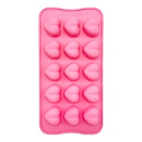 Silicone Mini Hearts molde 20,5 x 11 cm - Happy Sprinkles - 15 cavidades