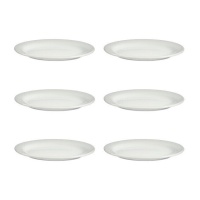 Prato de porcelana branca 24,5 x 17,5 cm - Vessia - 6 unid.