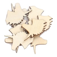 Figuras de madeira de unicórnio cortadas 5 cm - 8 pcs.