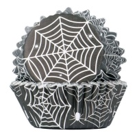 Cápsulas para cupcakes com teia de aranha - PME - 30 unidades